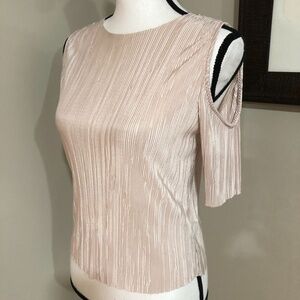**TOPSHOP* Pink Cold Shoulder Half Sleeve Top Sz 2